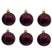 Decoris kerstballen - 6x - donkerrood - D8 cm - glas