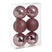 Cosy & Trendy Kerstballen - 6x st - roze - 8 cm - kunststof