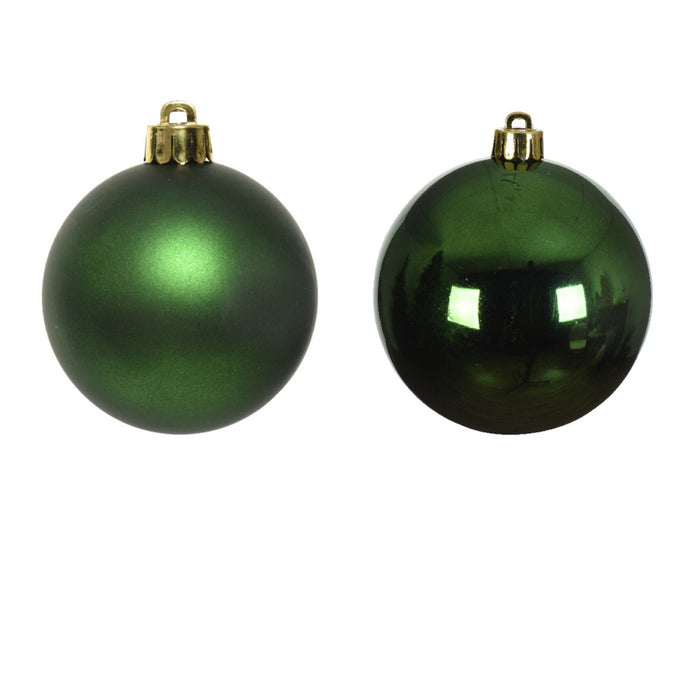 Decoris Kleine kerstballen - 18x - donkergroen - D4 cm - glas