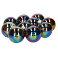 Decoris Kerstballen set - 10x st - glas - zwart|parelmoer - 6 cm