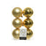 Decoris Kerstballen - 6x ST - goud - kunststof mat|glans - 8 cm