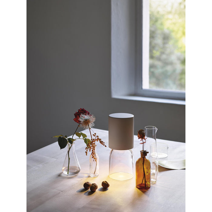Nui Mini tafellamp LED oplaadbaar greige