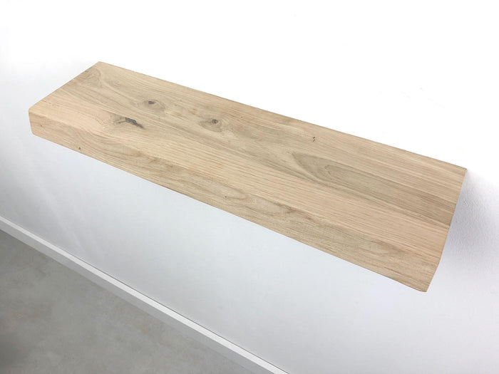 Woodbrothers Zwevende wandplank eiken boomstam 100x15cm