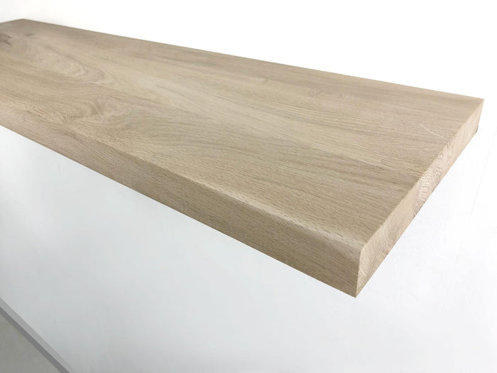Woodbrothers Zwevende wandplank eiken recht 80x30cm