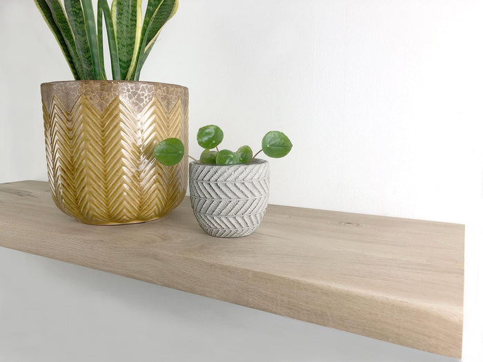 Woodbrothers Zwevende wandplank eiken recht 60x30cm