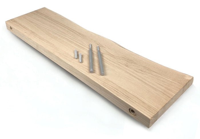 Woodbrothers Zwevende wandplank eiken boomstam 50x20cm