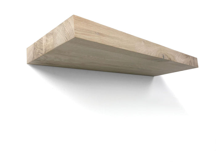 Woodbrothers Zwevende wandplank eiken recht 100x20cm