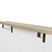 Woodbrothers Eiken wandplank massief recht 100cm op 25cm diepe dragers