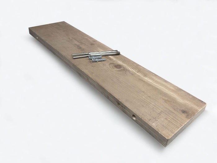 Woodbrothers Zwevende wandplank gebruikt steigerhout 110x20cm