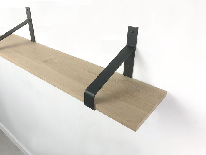 Woodbrothers Eiken 18mm wandplank recht 90x30cm + dragers