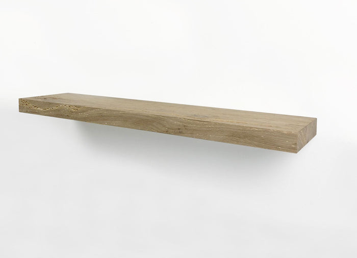 Woodbrothers Zwevende wandplank oud eiken recht 120x20cm