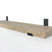 Woodbrothers Eiken wandplank massief recht 50x20cm + zwarte dragers
