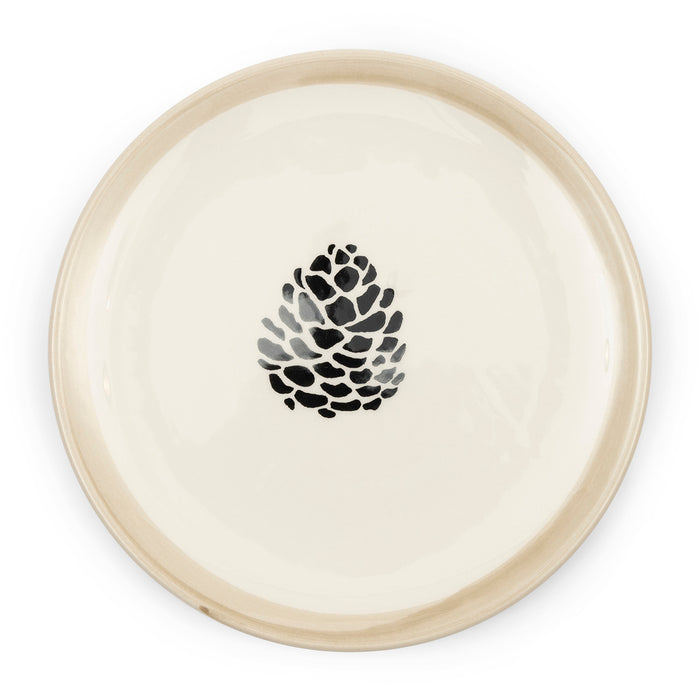Riviera Maison Ontbijtbord wit, Lunch bord - Dusty Pine Cone