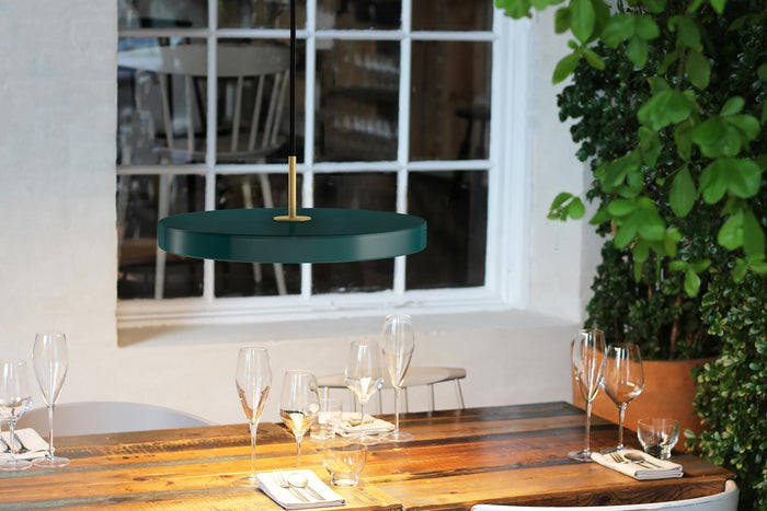 Asteria hanglamp Ø31 LED mini messing|nuance oranje