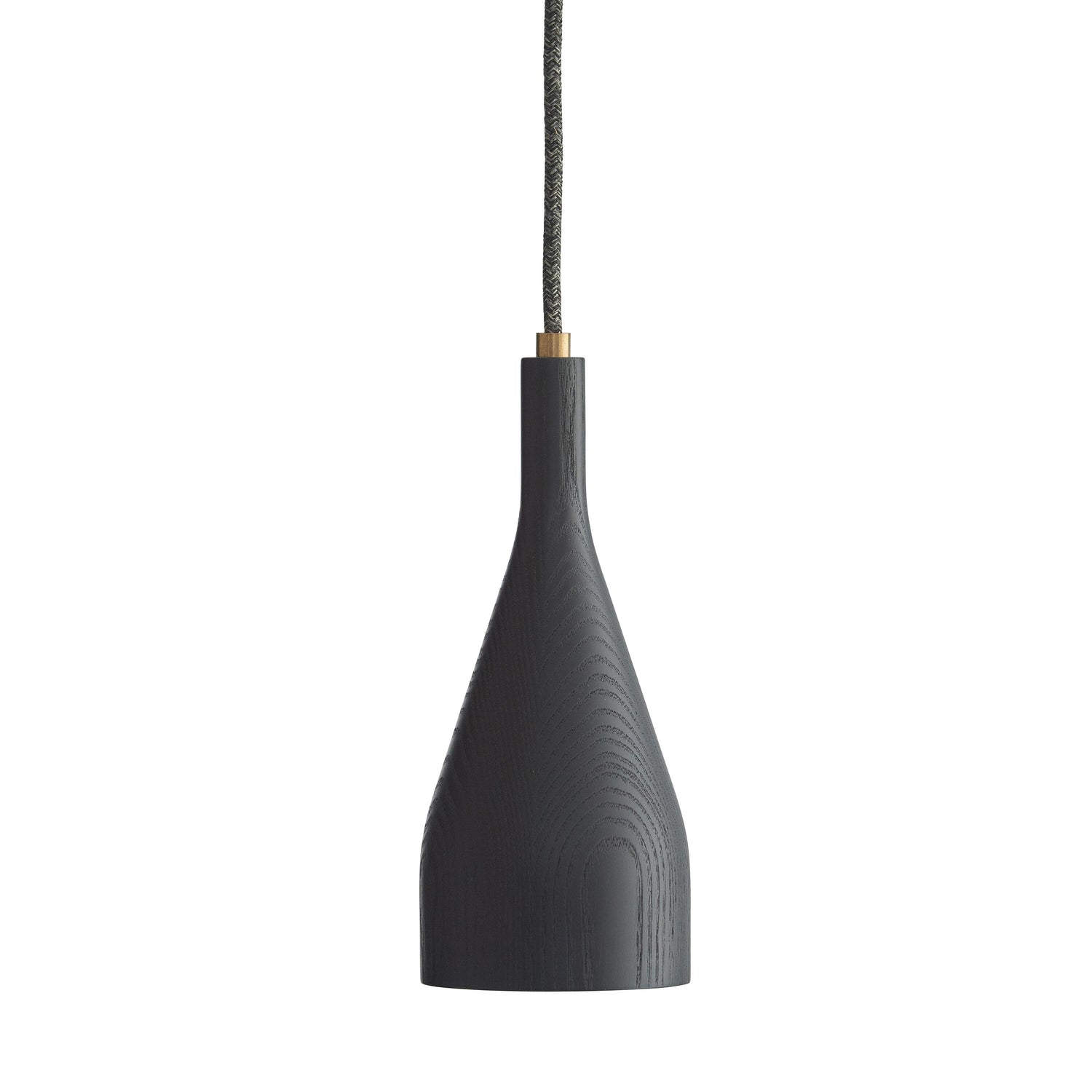 Timber hanglamp small  Ø6.8 messing zwart essen