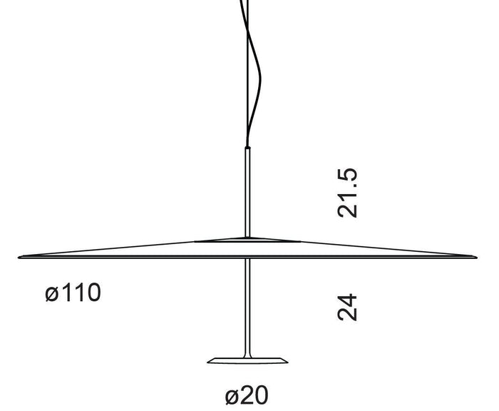 Lumina Dot hanglamp Ø110 LED 2700K messing
