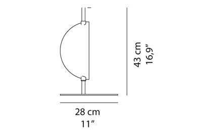 Oluce Superluna tafellamp LED zwart