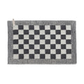 Knit Factory Gebreide Placemat  Block - Ecru|Antraciet - 50x30 cm