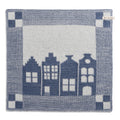 Knit Factory Gebreide Keukendoek  House - Ecru|Jeans - 50x50 cm