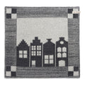 Knit Factory Gebreide Keukendoek  House - Ecru|Antraciet - 50x50 cm