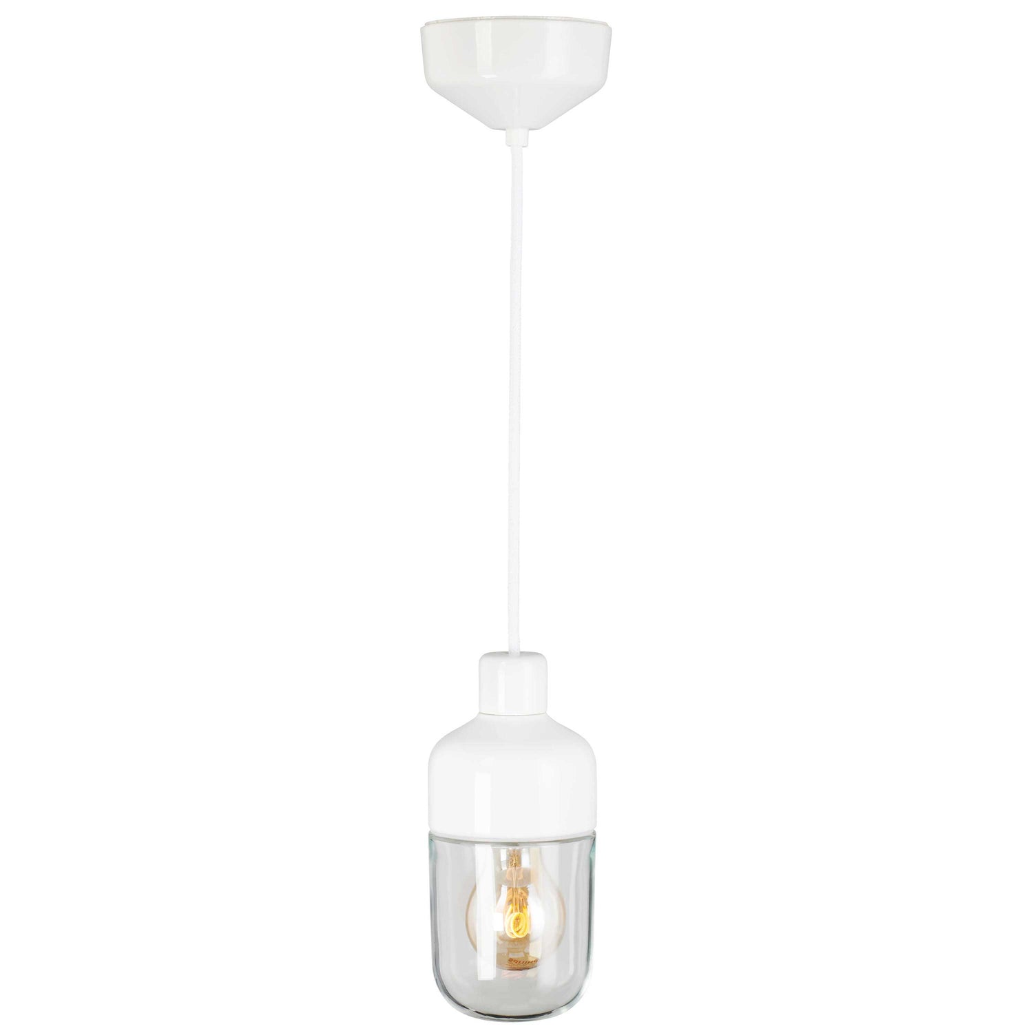 Ifö Electric Ohm hanglamp 100|215 helder glas IP44 Wit