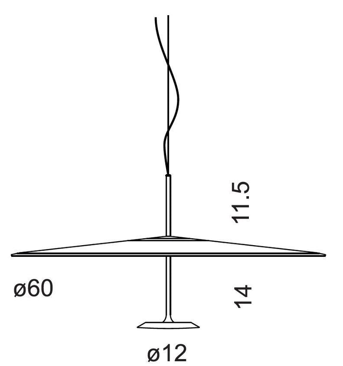 Lumina Dot hanglamp Ø60 LED 2700K messing