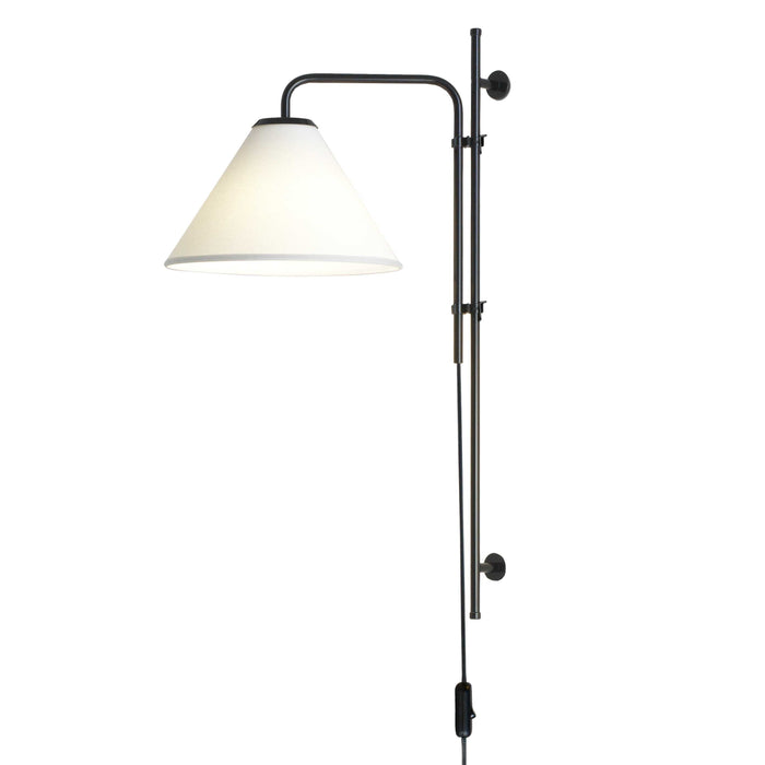 Marset Funiculí­ A Fabric wandlamp zwart-wit