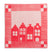 Knit Factory Gebreide Keukendoek  House - Ecru|Rood - 50x50 cm