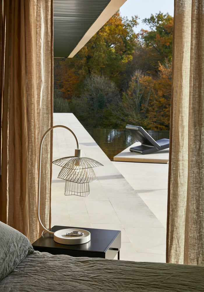 Forestier Papillon tafellamp champagne