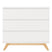 Bopita Lynn commode met 3 laden greeploos - Wit|Naturel