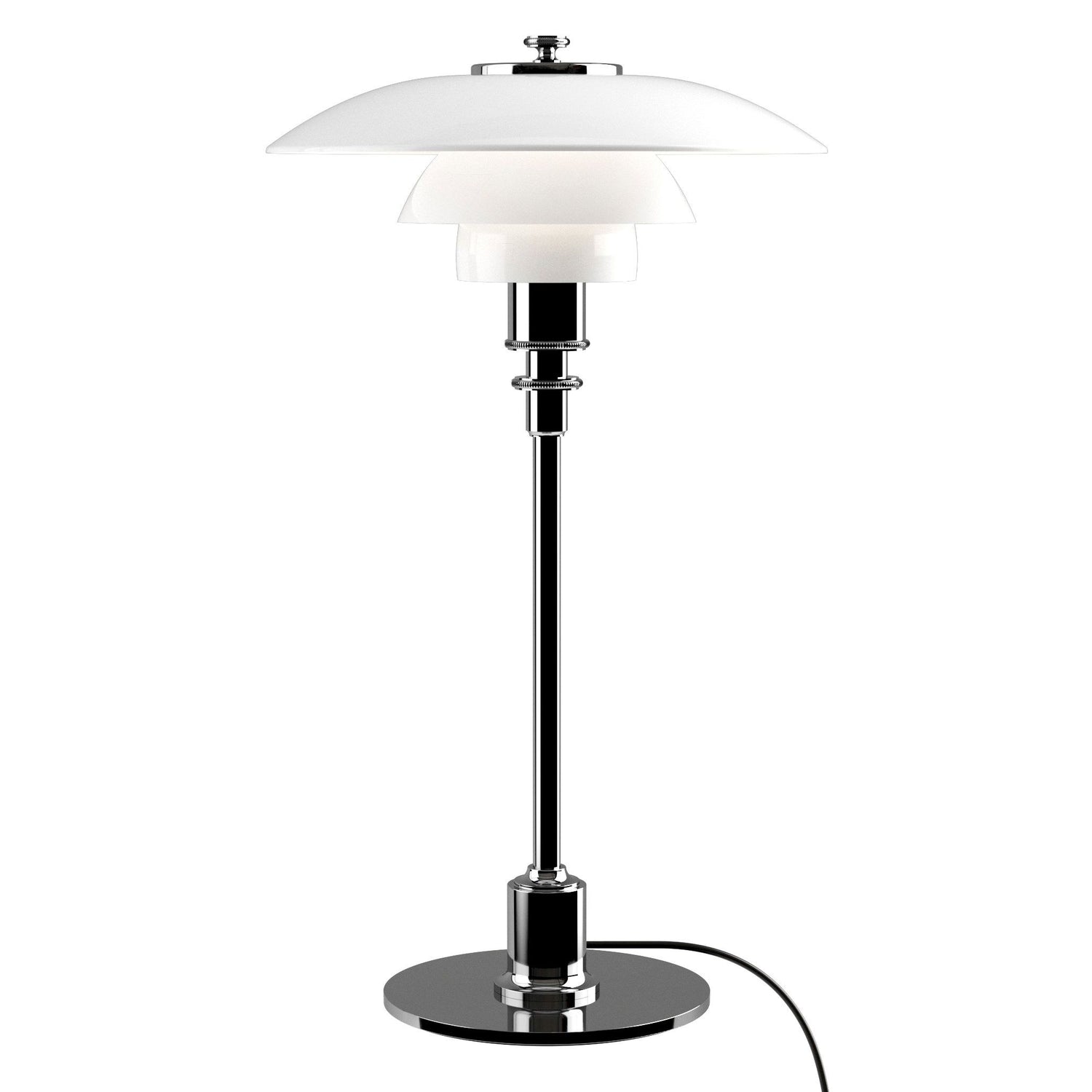 Louis Poulsen PH 3,5-2,5 tafellamp glas, hoogglans verchroomd