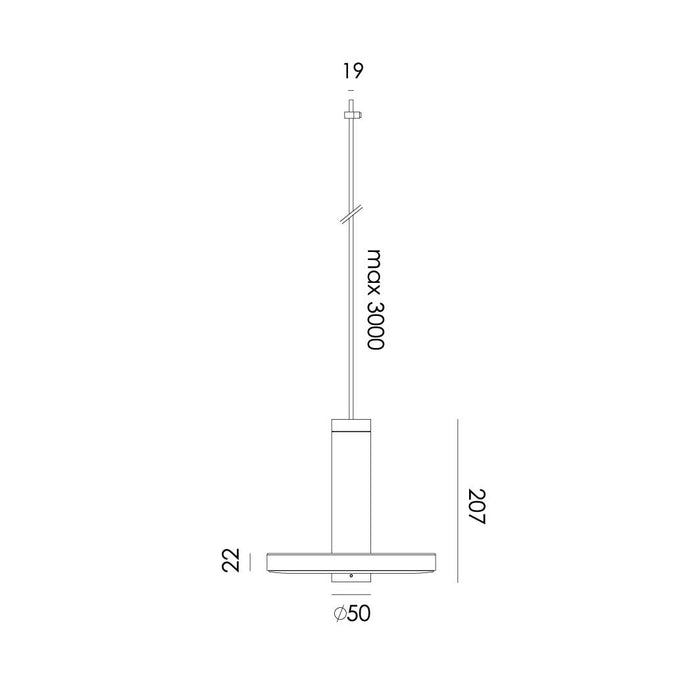 Beads hanglamp LED Ø21.5 zonder plafondkap zwart