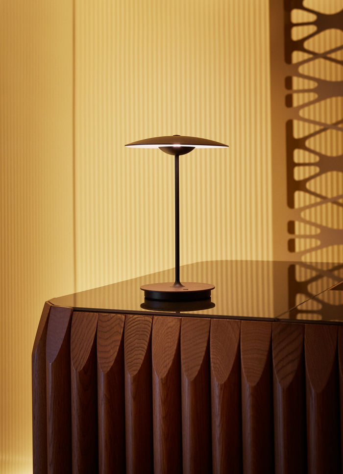 Marset Ginger 20 M tafellamp LED oplaadbaar wengé|wit