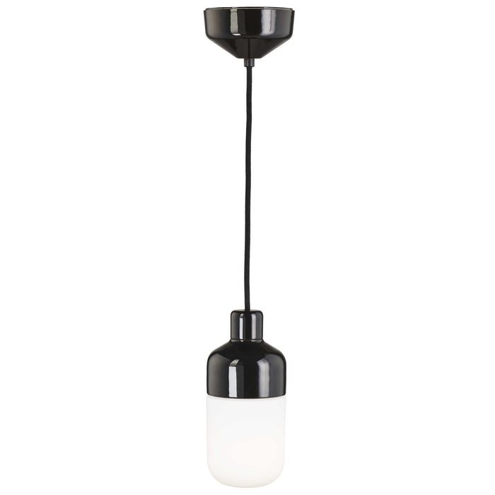 Ifö Electric Ohm hanglamp 100|215 opaal glas IP44 Zwart