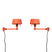 Bolt Bed Underfit wandlamp met stekker set van 2 Striking Orange