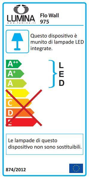 Lumina Flo Wall wandlamp LED 2700K geborsteld nikkel
