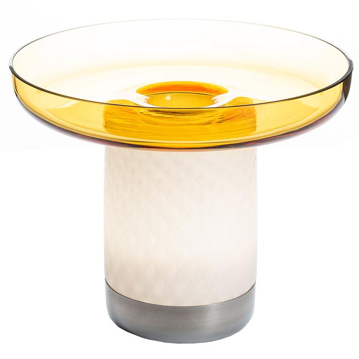 Bontà tafellamp met schaal LED oplaadbaar topaz