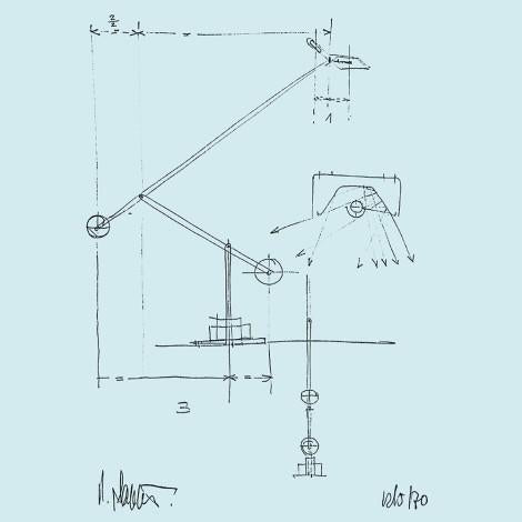 Tizio bureaulamp retrofit rood