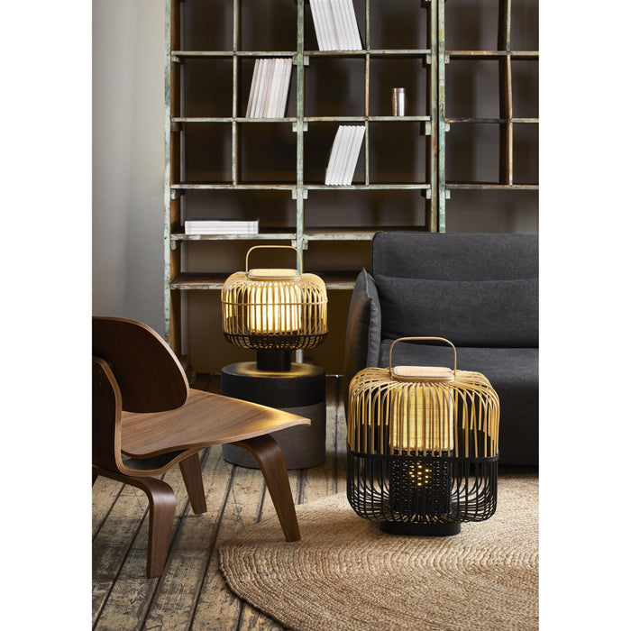 Forestier Bamboo square tafellamp small black