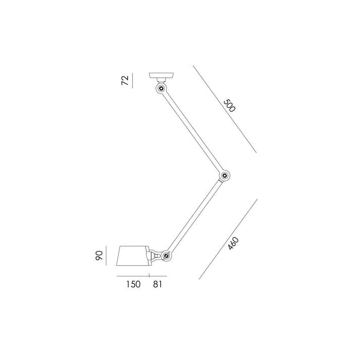 Bolt Sidefit 2 Arm plafondlamp install Striking Orange