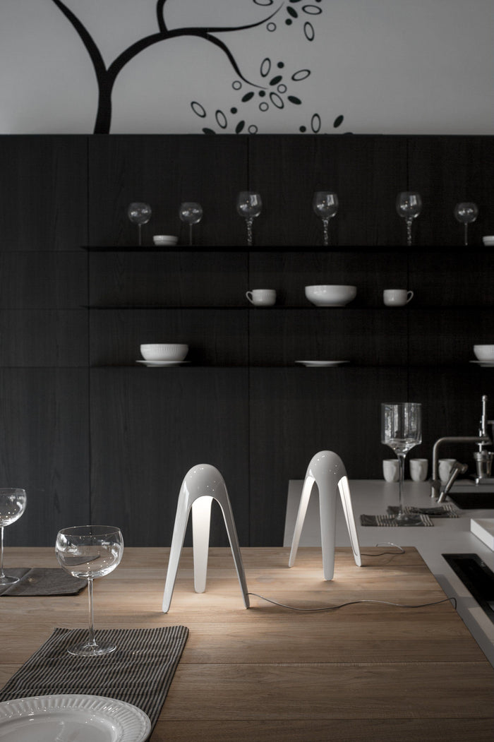 Martinelli Luce Cyborg tafellamp LED lichtblauw