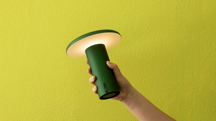 Artemide Takku tafellamp LED oplaadbaar anodized green