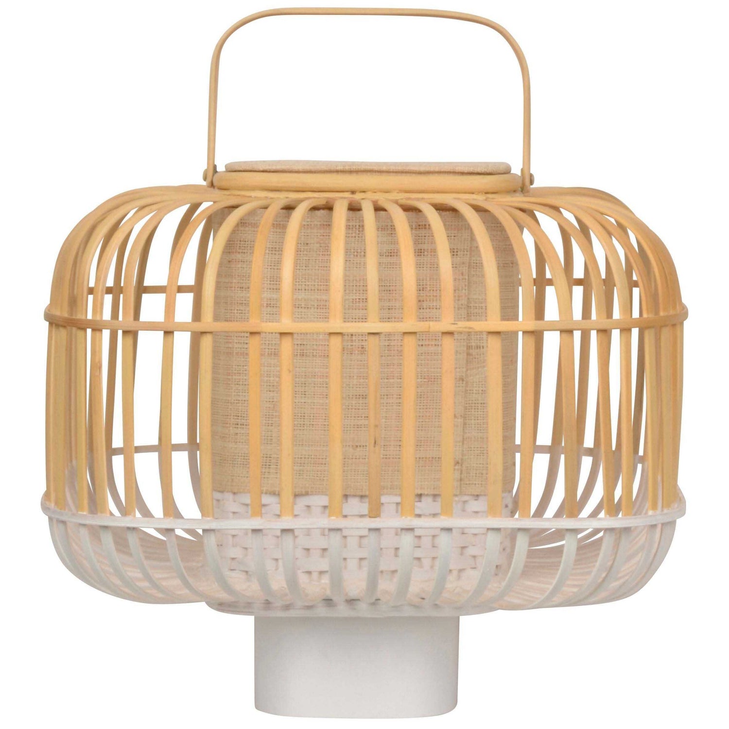 Forestier Bamboo square tafellamp small white