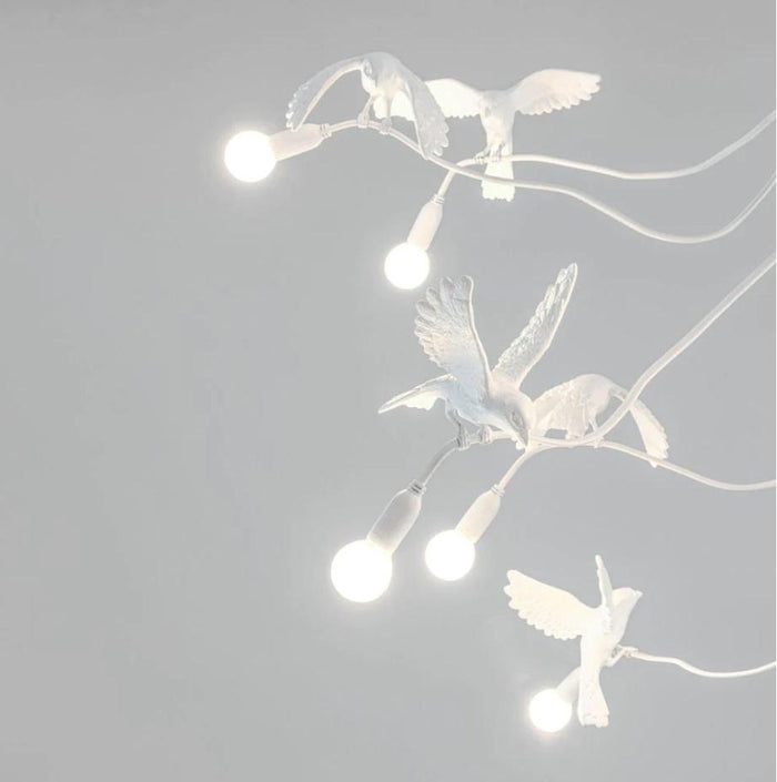 Sparrow kroonluchter wit