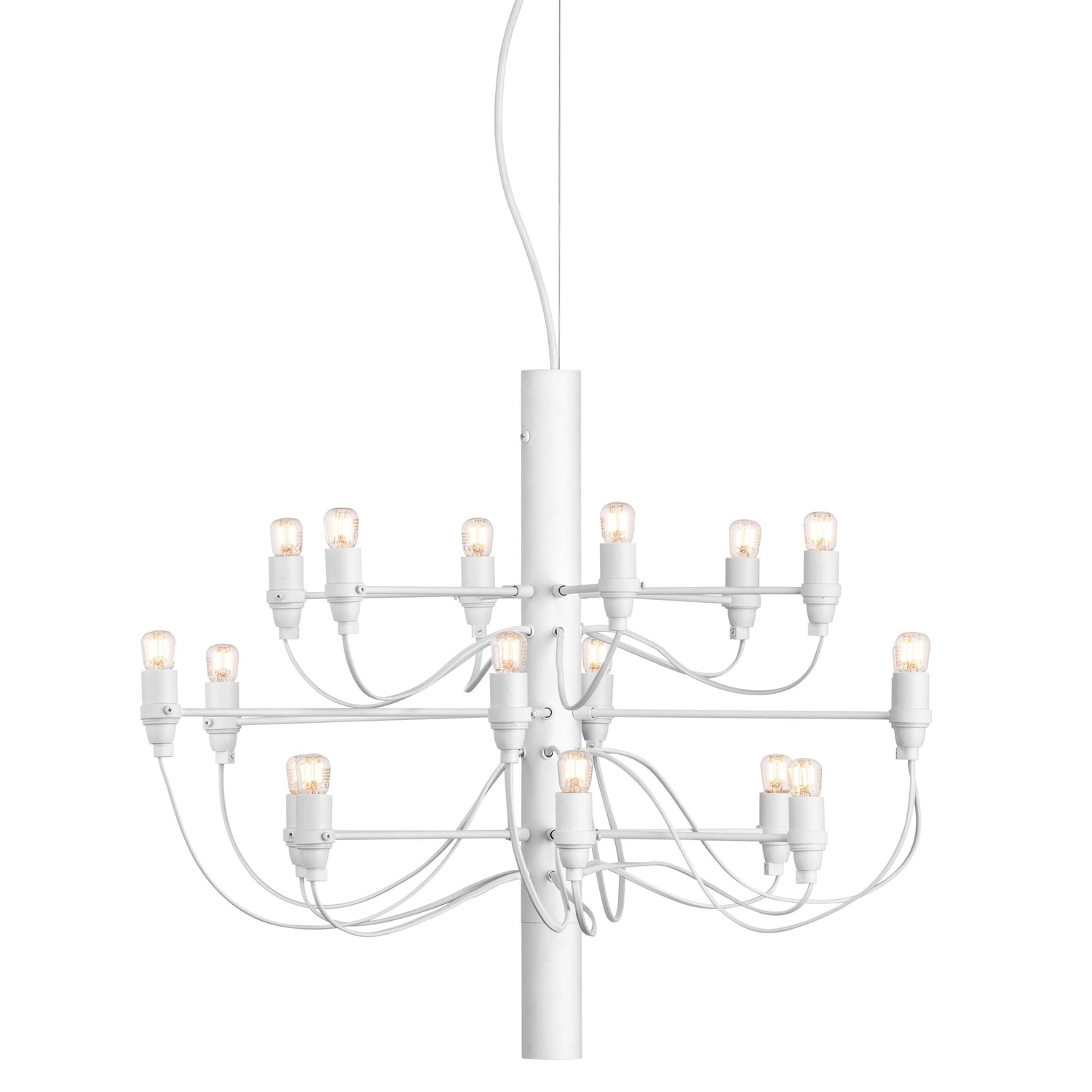 2097|18 by Gino Sarfatti kroonluchter transparant wit