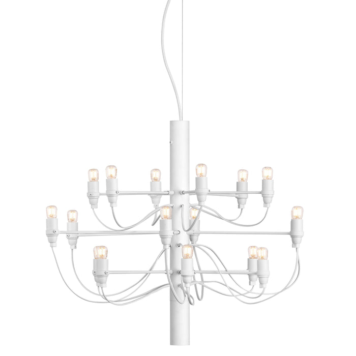 2097|18 by Gino Sarfatti kroonluchter transparant wit