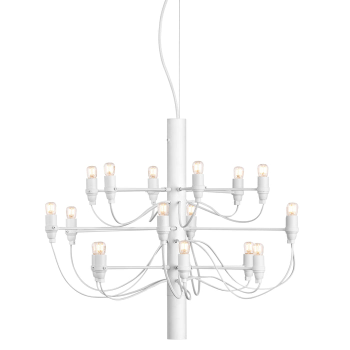 2097|18 by Gino Sarfatti kroonluchter transparant wit