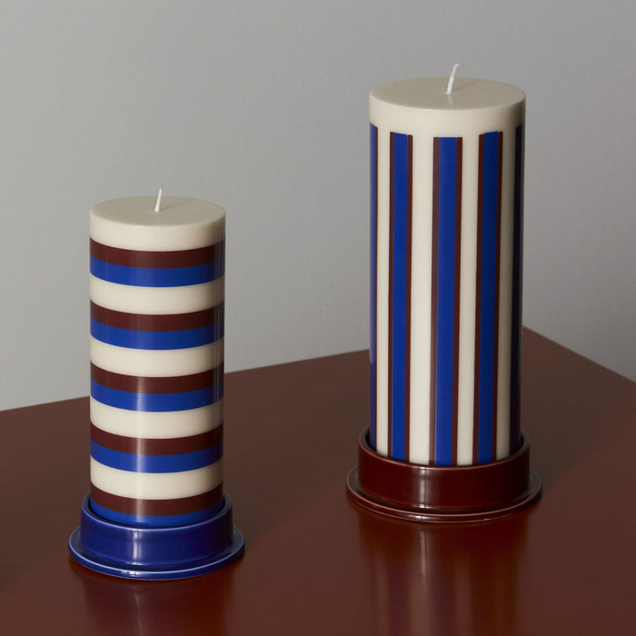 HAY Column Kaars L - Off-White/Brown/Blue