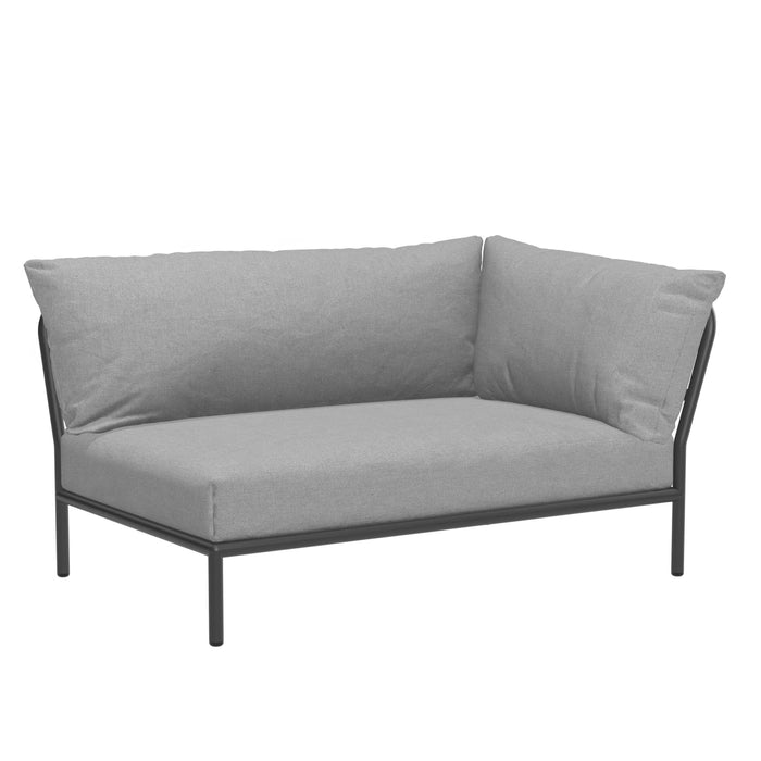 Level2 rechter hoek 2-zits loungebank frame donkergrijs stof ash