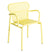 Week-end tuinstoel met armleuningen geel